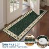 Garvee Floral 6×9 Area Rugs for Living Room Bedroom, Washable Non Slip Vintage Floor Rugs Large Low Pile Stain Resistant Indoor Farmhouse Carpet for Dining Room, Oriental Home Decor Rug, Beige(Border Floral|green)