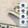 Garvee Floral 6×9 Area Rugs for Living Room Bedroom, Washable Non Slip Vintage Floor Rugs Large Low Pile Stain Resistant Indoor Farmhouse Carpet for Dining Room, Oriental Home Decor Rug, Beige(Border Floral|beige)
