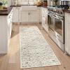 Garvee Green 9×12 Area Rugs for Living Room, Washable Non Slip Floral Rug with Non Slip Backing for Bedroom Vintage Distressed Oriental Indoor Carpet for Dining Room Office Retro Accent Home Decor Rug(Vintage|beige)