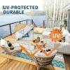 Garvee Outdoor Rug 9×18 Waterproof Reversible Boho Plastic Straw Mat, Lightweight Foldable Indoor Green Yellow Outdoor Carpet for Patio Balcony Deck Picnic Beach RV(Yellow/Green/Gray/White)