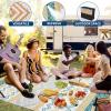 Garvee Outdoor Rug 9×18 Waterproof Reversible Boho Plastic Straw Mat, Lightweight Foldable Indoor Green Yellow Outdoor Carpet for Patio Balcony Deck Picnic Beach RV(Yellow/Green/Gray/White)