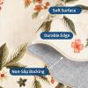 Garvee Scalloped Floral Peacock 4×6 Rug, Washable Large Non Slip Nursery Rugs Indoor Farmhouse Low Pile Area Rug for Bedroom Living Room, Ultra Thin Botanical Home Decor Carpet Mat, Beige(Peacock|beige)