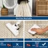 Garvee Washable Runner Rugs for Hallway 2×6 Modern Bordered Non Slip Kitchen Laundry Rug Low-Pile Non-Shedding Geometric Floor Carpet Runners for Bathroom Bedroom Bedside, Linen(Plaid|beige)