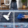 Garvee Washable Runner Rugs for Hallway 2×6 Modern Bordered Non Slip Kitchen Laundry Rug Low-Pile Non-Shedding Geometric Floor Carpet Runners for Bathroom Bedroom Bedside, Linen(Floral|blue)