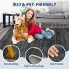 Garvee Washable Runner Rugs for Hallway 2×6 Modern Bordered Non Slip Kitchen Laundry Rug Low-Pile Non-Shedding Geometric Floor Carpet Runners for Bathroom Bedroom Bedside, Linen(Bordered|brown)