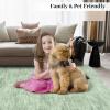 Garvee Washable Runner Rugs for Hallway 2×6 Modern Bordered Non Slip Kitchen Laundry Rug Low-Pile Non-Shedding Geometric Floor Carpet Runners for Bathroom Bedroom Bedside, Linen(Airy Solid|green)