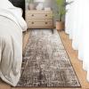 Garvee Washable Kitchen Rugs, 2×6 Light Brown Hallway Runner, Soft Low Pile Stain Resistant Laundry Entryway Mat, Indoor Modern Throw Carpet for Laundry Bathroom Bedside(Modern Abstract|taupe)