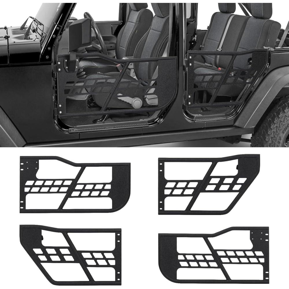 image:imageGarvee Off Road Tubular Half Doors for Wrangler JL 20182025  Set of 4 Front amp Rear Tube Half Doors NO MirrorsBO4D