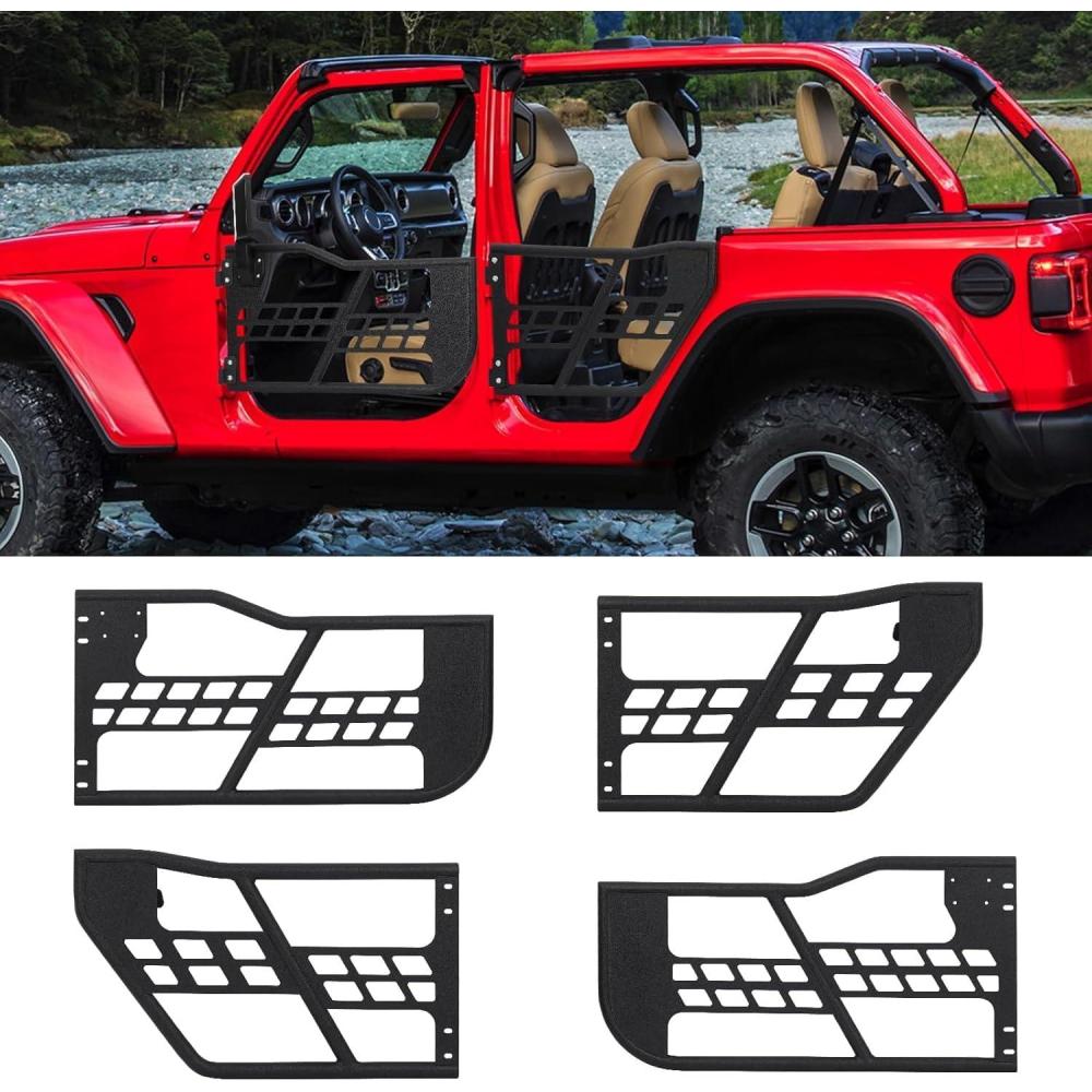 image:imageGarvee Off Road Tubular Half Doors for Wrangler JL 20182025  Set of 4 Front amp Rear Tube Half Doors NO MirrorsJL 4D