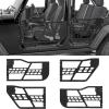 Garvee Off Road Tubular Half Doors for Wrangler JK 2007-2018 – Set of 4 Front & Rear Tube Half Doors with Side View Mirrors(JL 4D w/M)