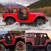 Garvee Off Road Tubular Half Doors for Wrangler JL 2018-2025 – Set of 4 Front & Rear Tube Half Doors (NO Mirrors)(JK 4D)