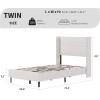 Garvee Queen Size Bed Frame with Wingback Headboard, Velvet Upholstered Platform Bedframe with Wood Slats, No Box Spring Needed, Easy Assembly, Beige(White)