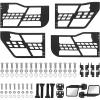 Garvee Off Road Tubular Half Doors for Wrangler JK 2007-2018 – Set of 4 Front & Rear Tube Half Doors with Side View Mirrors(JK 4D w/M)