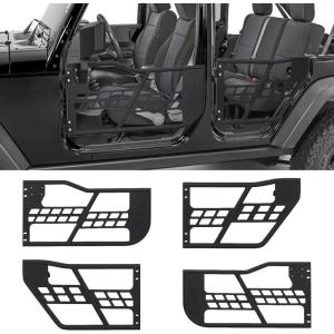 Garvee Off Road Tubular Half Doors for Wrangler JL 2018-2025 – Set of 4 Front & Rear Tube Half Doors (NO Mirrors)(BO_4D)