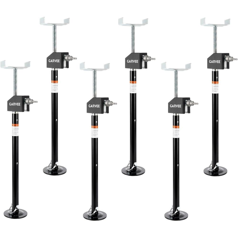 image:imageGarvee RV Slide Out Support Jacks Set of 6  30000lb Heavy Duty Rv Stabilizer Jacks Support 2149 QuickLift Adjustable  Power Drill amp Hand Crank Compatible for Campers Travel Trailers amp RVs6 Pack