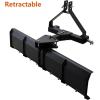 3 Point Rear Grading Blade for CAT_0 & CAT_1 Tractor, 52 in Width Heavy Duty Steel Scraper for Grading Driveways, Arenas, Top Soil, Gravel and More