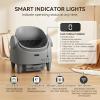 Automatic Cat Litter Box, Self-Cleaning Litter Box with Open-Top Design, 15-Layer Safety Protection System & Smart App Control, Electric Cat Litter Box with Adjustable Entry Height & Odor Control(Cool Gray)