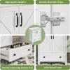 Garvee 24 inch Vanity with Ceramic Sink, Modern Bathroom Vanity with 2 Doors and 1 Storage Drawer, Freestanding Bathroom Cabinet with Modern Design for Your Bathrooms, White(White)