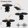Garvee 47″-63″ Extendable Round Dining Room Table for 4-8, Farmhouse Wood ExpandableKitchen Table w/Wider Leg, Sturdy Metal Frame, Oval Circle, for Dinner, Kitchen, Apartment, Space Save, Retro Black(Retro Black)