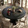 Garvee 47″-63″ Extendable Round Dining Room Table for 4-8, Farmhouse Wood ExpandableKitchen Table w/Wider Leg, Sturdy Metal Frame, Oval Circle, for Dinner, Kitchen, Apartment, Space Save, Retro Black(Retro Black)