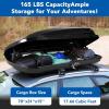 Garvee Heavy Duty Hard Shell Roof Top Cargo Carrier – 69(L) x33(W) x11(H) Waterproof Lockable Storage Box Capacity 165 Lbs 17 Cu Ft – Tool-Free Install- Fits SUV, Truck, Van(17.7 Cu.Ft)