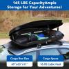 Garvee Heavy Duty Hard Shell Roof Top Cargo Carrier – 69(L) x33(W) x11(H) Waterproof Lockable Storage Box Capacity 165 Lbs 17 Cu Ft – Tool-Free Install- Fits SUV, Truck, Van(17 Cu.Ft)