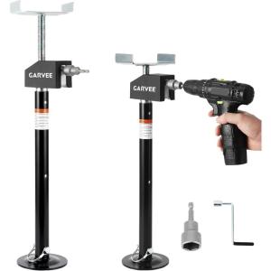 Garvee RV Slide Out Support Jacks (Set of 6) – 30,000lb Heavy Duty Rv Stabilizer Jacks Support, 21″-49″ Quick-Lift Adjustable – Power Drill & Hand Crank Compatible for Campers, Travel Trailers & RVs(2 Pack)