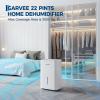Garvee 22 Pint Dehumidifier for up to 1500 Sq.Ft, Energy Star Certified with Reusable Washable Filter, Ideal for Basements, Medium-Large Rooms, Bathrooms, White(22 Pints – 3000 Sq.Ft)