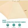Garvee Cantilever Patio Umbrella 10ft Large Round Umbrella Outdoor Market Umbrellas 360°Rotation Offset Hanging Outdoor Shade for Patio(Beige)