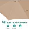 Garvee Cantilever Patio Umbrella 10ft Large Round Umbrella Outdoor Market Umbrellas 360°Rotation Offset Hanging Outdoor Shade for Patio(Brown)