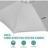 Garvee Cantilever Patio Umbrella 10ft Large Round Umbrella Outdoor Market Umbrellas 360°Rotation Offset Hanging Outdoor Shade for Patio(Gray)