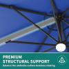 Garvee Cantilever Patio Umbrella 10ft Large Round Umbrella Outdoor Market Umbrellas 360°Rotation Offset Hanging Outdoor Shade for Patio(Navy Blue)