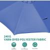 Garvee Cantilever Patio Umbrella 10ft Large Round Umbrella Outdoor Market Umbrellas 360°Rotation Offset Hanging Outdoor Shade for Patio(Navy Blue)