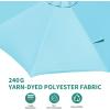 Garvee Cantilever Patio Umbrella 10ft Large Round Umbrella Outdoor Market Umbrellas 360°Rotation Offset Hanging Outdoor Shade for Patio(Turquoise Blue)