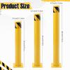 GARVEE Safety Bollard Post, 36 x 4.5 in Steel Removable Traffic Parking Barrier Bollards, Yellow, 6 Pack(48″Hx4.5″D)