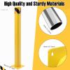 GARVEE Safety Bollard Post, 36 x 4.5 in Steel Removable Traffic Parking Barrier Bollards, Yellow, 6 Pack(48″Hx4.5″D)