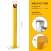 Garvee Safety Bollard, Towallmark 4 Packs 36 in Height Bollard Post, 4.5 in Diameter, Yellow Safety Steel Bollard Post with 8 Anchor Bolts, for Traffic Control, Driveway Barrier, Parking Pole