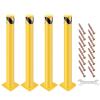 GARVEE Safety Bollard Post, 36 x 4.5 in Steel Removable Traffic Parking Barrier Bollards, Yellow, 6 Pack(36″Hx4.5″D)