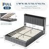 Garvee Queen Size Lift Up Storage Bed, Upholstered Velvet Bed Frame with Storage Headboard, Metal Platform Bed, No Box Spring Needed, Solid Wooden Slats, Noise Free, Black(Grey)