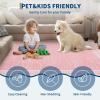 Garvee 2×6 Washable Scalloped Lace Runner Rug, Soft Non-Shedding Low Pile Rugs Runner for Hallway Entryway Living Room, Contemporary Elegant Carpet for College Playroom Kids Room, Beige(Scalloped Lace Pink)