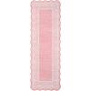 Garvee 2×6 Washable Scalloped Lace Runner Rug, Soft Non-Shedding Low Pile Rugs Runner for Hallway Entryway Living Room, Contemporary Elegant Carpet for College Playroom Kids Room, Beige(Scalloped Lace Pink)