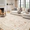 Garvee 9×12 Area Rug for Living Room, Vintage Retro Boho Rug, Washable Non Slip & Low Pile Carpet for Living Room, Bedroom, Dining Room, Green(Beige)