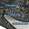 Garvee 9×12 Area Rug for Living Room, Vintage Retro Boho Rug, Washable Non Slip & Low Pile Carpet for Living Room, Bedroom, Dining Room, Green(Black)