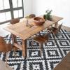 Garvee Large Area Rug 9×12 Washable Scalloped Living Room Rug Non Slip, Modern Checkered Carpet, Soft Non Shedding Floor Covering, Indoor Low Pile Stain Resistant Mat for Bedroom, Mousse(Trellis|black)