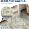 Garvee Large Washable Area Rug 10 x 13 for Living Room, Non-Slip Soft Modern Floral Rug Low Pile Farmhouse Floral Carpet Non-Shedding Foldable Printed Rugs for Bedroom Dining Room, Green(Boho Vinatge – Brown Yellow)