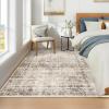Garvee Large Washable Area Rug 10 x 13 for Living Room, Non-Slip Soft Modern Floral Rug Low Pile Farmhouse Floral Carpet Non-Shedding Foldable Printed Rugs for Bedroom Dining Room, Green(Distressed | Camel)