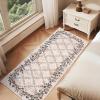 Garvee Large Washable Area Rug 10 x 13 for Living Room, Non-Slip Soft Modern Floral Rug Low Pile Farmhouse Floral Carpet Non-Shedding Foldable Printed Rugs for Bedroom Dining Room, Green(Floral Vines| Beige)