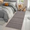 Garvee Large Washable Area Rug 10 x 13 for Living Room, Non-Slip Soft Modern Floral Rug Low Pile Farmhouse Floral Carpet Non-Shedding Foldable Printed Rugs for Bedroom Dining Room, Green(Striped|brown)