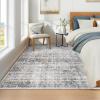 Garvee Large Washable Area Rug 10 x 13 for Living Room, Non-Slip Soft Modern Floral Rug Low Pile Farmhouse Floral Carpet Non-Shedding Foldable Printed Rugs for Bedroom Dining Room, Green(Distressed | Beige Grey)