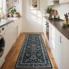 Garvee Large Washable Area Rug 10 x 13 for Living Room, Non-Slip Soft Modern Floral Rug Low Pile Farmhouse Floral Carpet Non-Shedding Foldable Printed Rugs for Bedroom Dining Room, Green(Floral 2 | Black Multi)